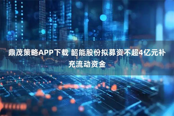 鼎茂策略APP下载 韶能股份拟募资不超4亿元补充流动资金