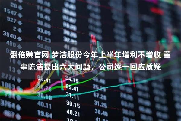 翻倍赚官网 梦洁股份今年上半年增利不增收 董事陈洁提出六大问题，公司逐一回应质疑